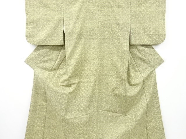 アンティーク　抽象模様織り出し手織り紬着物